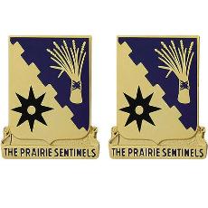 114th Cavalry Regiment Unit Crest (The Prairie Sentinels)